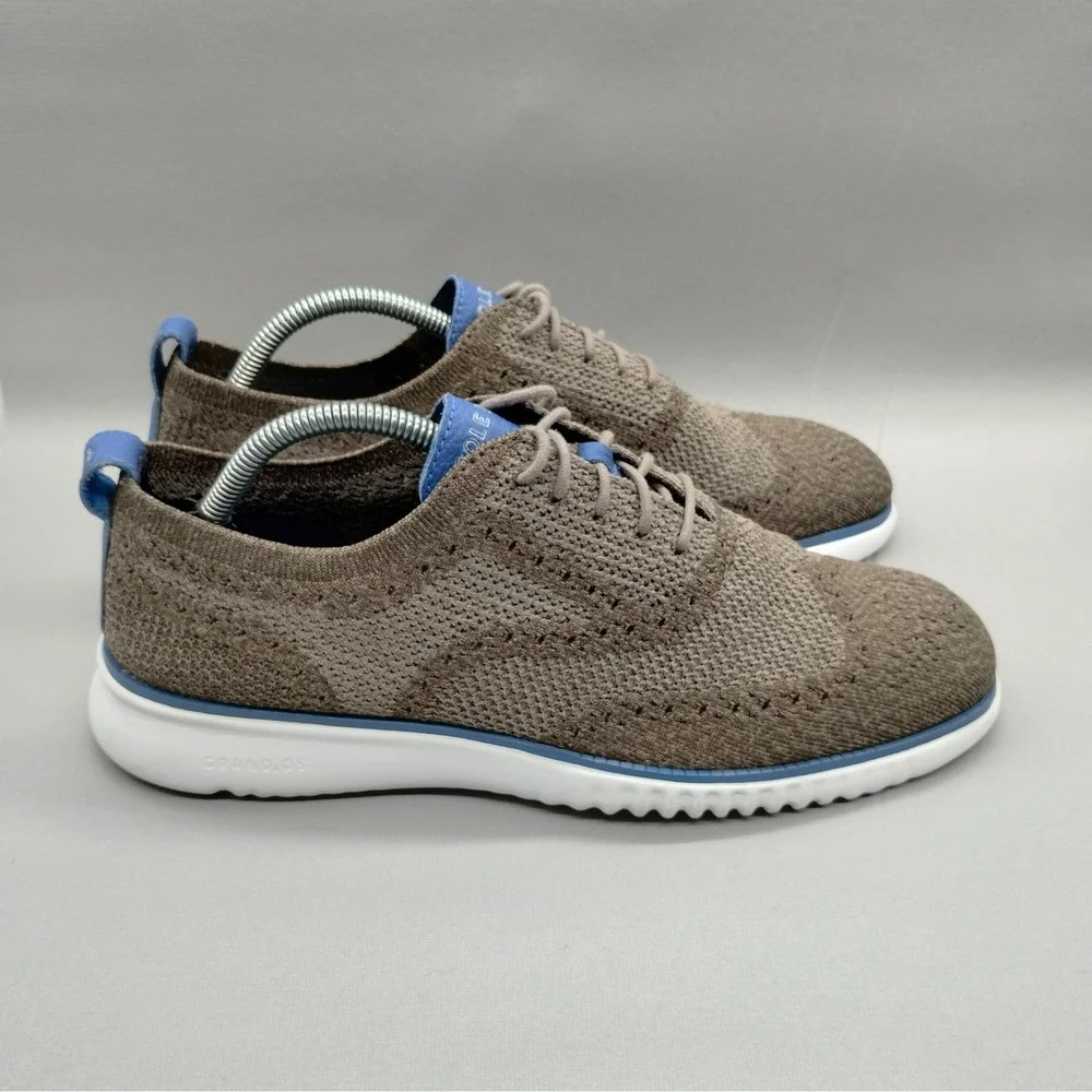Cole Haan 2.Zerogrand Stitchlite Wingtip Oxford Brown Blue C26927 Mens 9.5‎ M